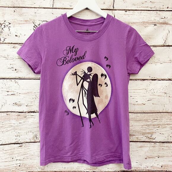 DISNEY The Nightmare Before Christmas Jack Skellington and Sally Shirt Sz M - Picture 1 of 3